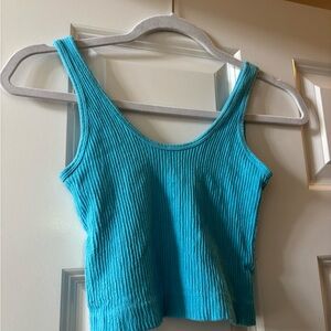 Urban Outfitters Blue Ribbed Tank Top